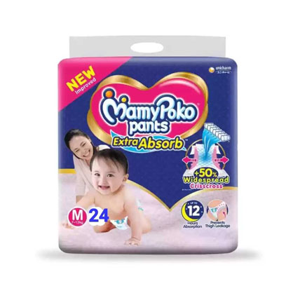 MamyPoko Baby Diapers Pants Extra Absorb Medium